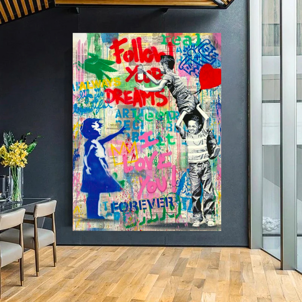 Banksy Graffiti Art Canvas Inspirational Posters for Room Decor-MinimalisticDecor.com