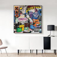 Banksy Graffiti David Luxury Fashion Canvas Wall Art-MinimalisticDecor.com