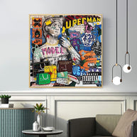 Banksy Graffiti David Luxury Fashion Canvas Wall Art-MinimalisticDecor.com