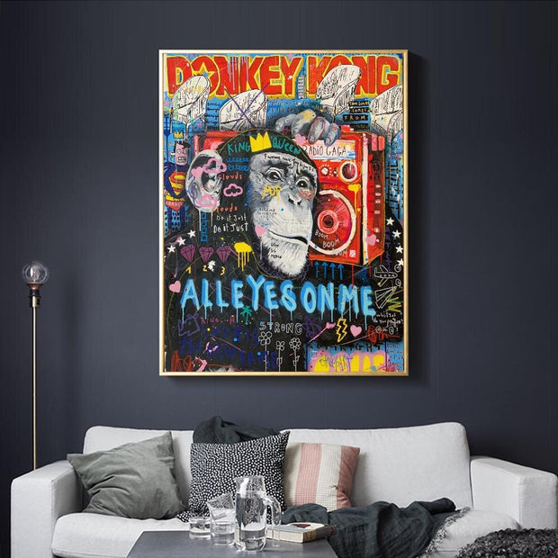 Banksy Graffiti King Kong Art Wall Hanging Decor-MinimalisticDecor.com