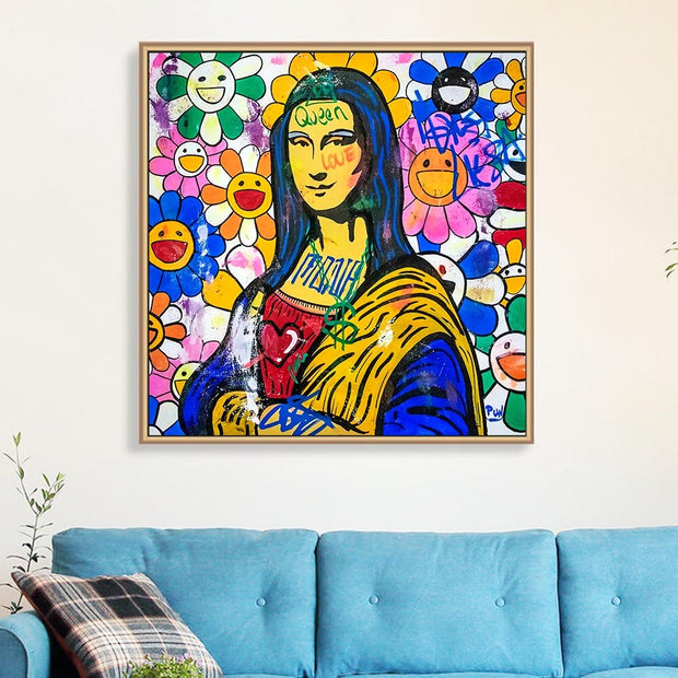 Banksy Graffiti Mona Lisa Canvas Wall Art-MinimalisticDecor.com