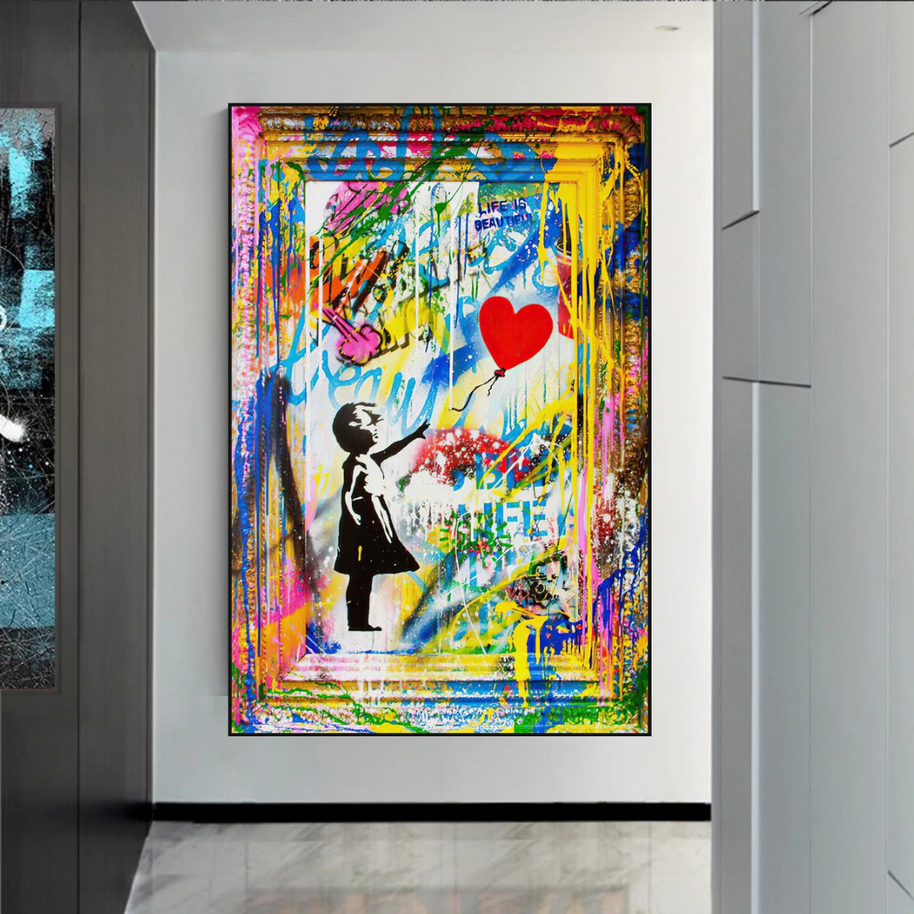 Banksy "Life is Beautiful" Wall Art - Add a Touch of Street Art-MinimalisticDecor.com