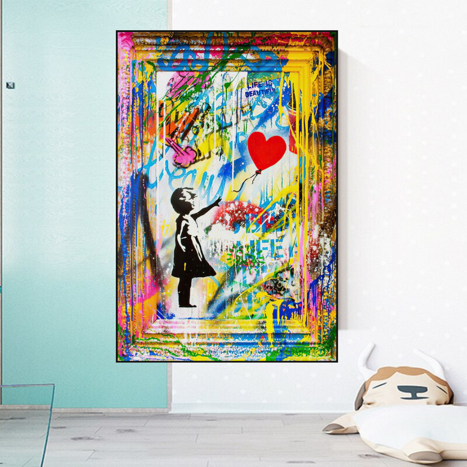 Banksy "Life is Beautiful" Wall Art - Add a Touch of Street Art-MinimalisticDecor.com