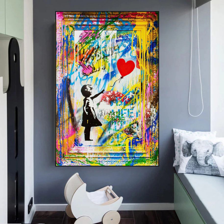 Banksy "Life is Beautiful" Wall Art - Add a Touch of Street Art-MinimalisticDecor.com