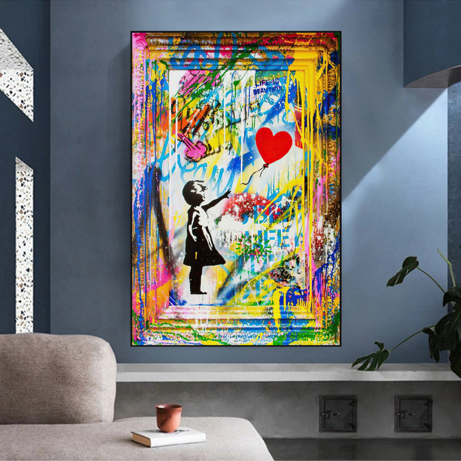 Banksy "Life is Beautiful" Wall Art - Add a Touch of Street Art-MinimalisticDecor.com