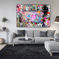 Banksy Los Angeles Hollywood Pop Art Canvas Wall Art-MinimalisticDecor.com
