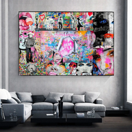 Banksy Los Angeles Hollywood Pop Art Canvas Wall Art-MinimalisticDecor.com