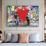 Banksy Love is Answer Canvas Wall Art-MinimalisticDecor.com