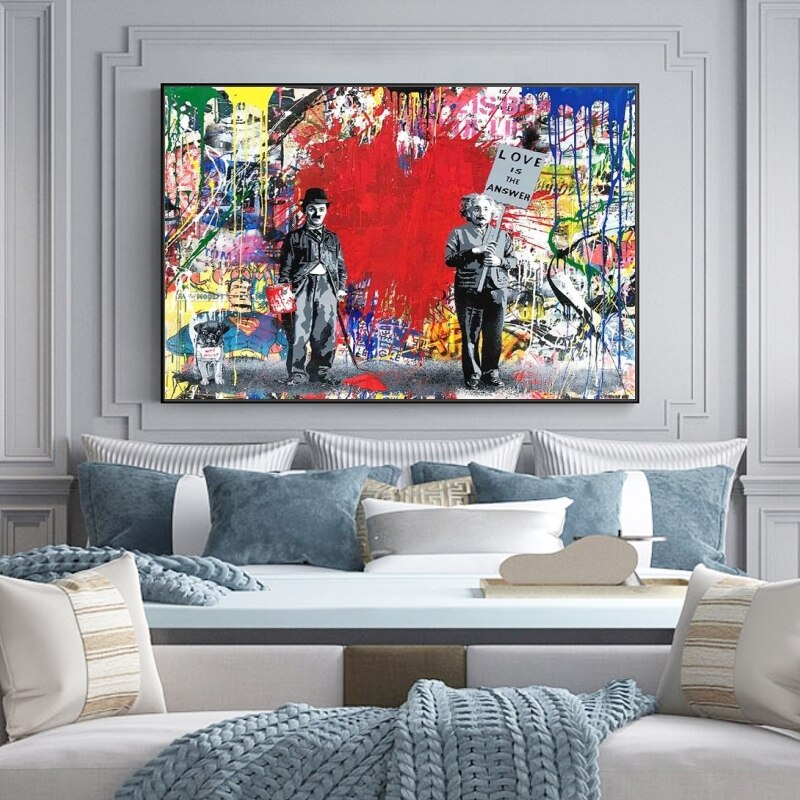 Banksy Love is Answer Canvas Wall Art-MinimalisticDecor.com