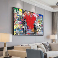 Banksy Love is Answer Canvas Wall Art-MinimalisticDecor.com