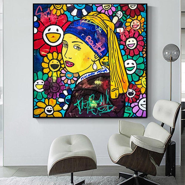 Banksy Milkmaid Famous Wall Art-MinimalisticDecor.com
