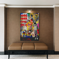 Banksy Never Give Up: Inspirational Street Art Canvas Wall Decor-MinimalisticDecor.com