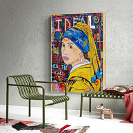 Banksy The Milkmaid Graffiti Canvas Wall Art-MinimalisticDecor.com