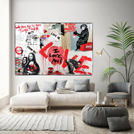Banksy We are all in this Together Canvas Wall Art-MinimalisticDecor.com
