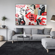 Banksy We are all in this Together Canvas Wall Art-MinimalisticDecor.com