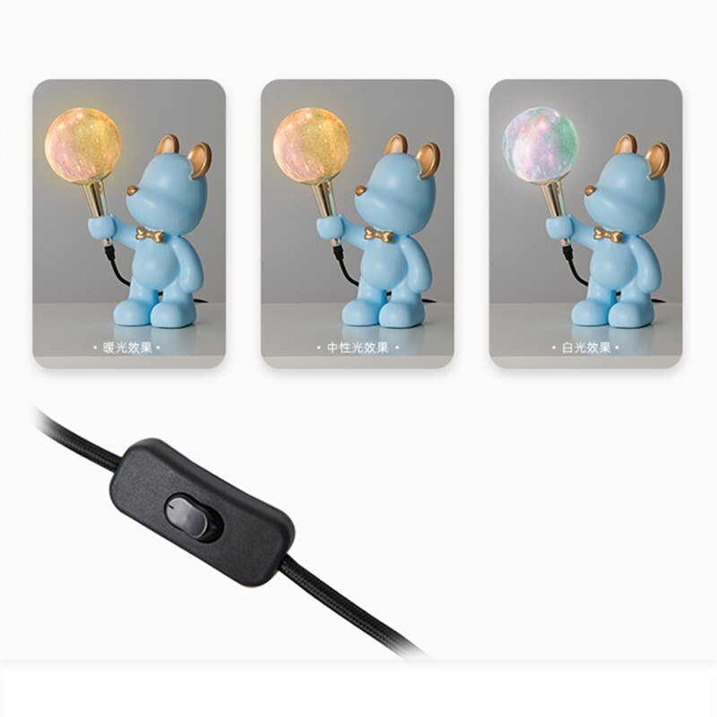 Bear Bedside Lamp for Kids Room-MinimalisticDecor.com