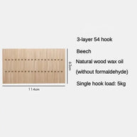 Beech Wood Piano Wall Hanging Coats Organiser-MinimalisticDecor.com
