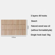 Beech Wood Piano Wall Hanging Coats Organiser-MinimalisticDecor.com