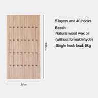 Beech Wood Piano Wall Hanging Coats Organiser-MinimalisticDecor.com