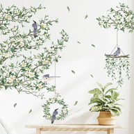 Birdcage Flower Wall Sticker – PVC Wall Decal-MinimalisticDecor