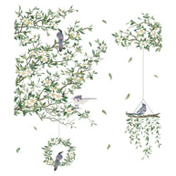 Birdcage Flower Wall Sticker – PVC Wall Decal-MinimalisticDecor