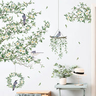 Birdcage Flower Wall Sticker – PVC Wall Decal-MinimalisticDecor