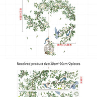 Birdcage Flower Wall Sticker – PVC Wall Decal-MinimalisticDecor