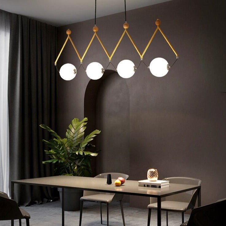 Black and Gold Globe LED - Glass Balls Hanging Light-MinimalisticDecor.com