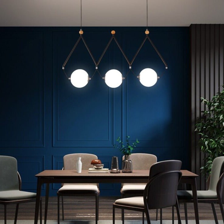 Black and Gold Globe LED - Glass Balls Hanging Light-MinimalisticDecor.com