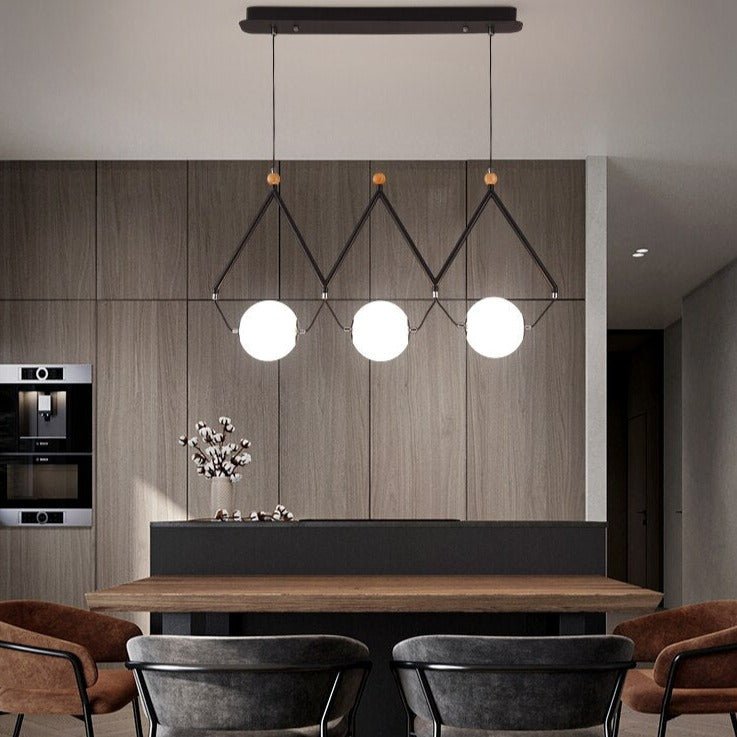 Black and Gold Globe LED - Glass Balls Hanging Light-MinimalisticDecor.com