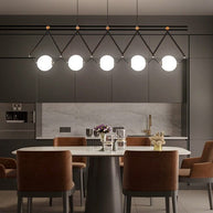 Black and Gold Globe LED - Glass Balls Hanging Light-MinimalisticDecor.com