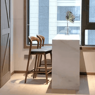 Black Walnut Solid Wood Bar Counter Chair – Minimalist Elegance-MinimalisticDecor.com