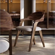 Black Walnut Solid Wood Dining Chair-MinimalisticDecor.com