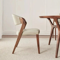 Black Walnut Solid Wood Dining Chair-MinimalisticDecor.com