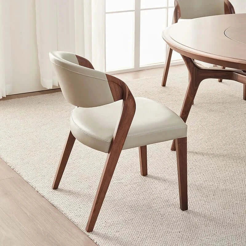 Black Walnut Solid Wood Dining Chair-MinimalisticDecor.com