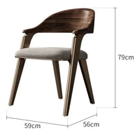 Black Walnut Solid Wood Dining Chair-MinimalisticDecor.com