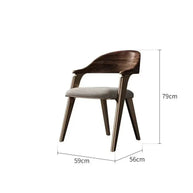Black Walnut Solid Wood Dining Chair-MinimalisticDecor.com