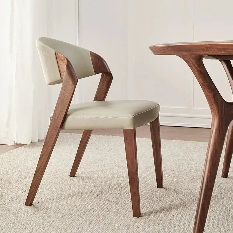 Black Walnut Solid Wood Dining Chair-MinimalisticDecor.com
