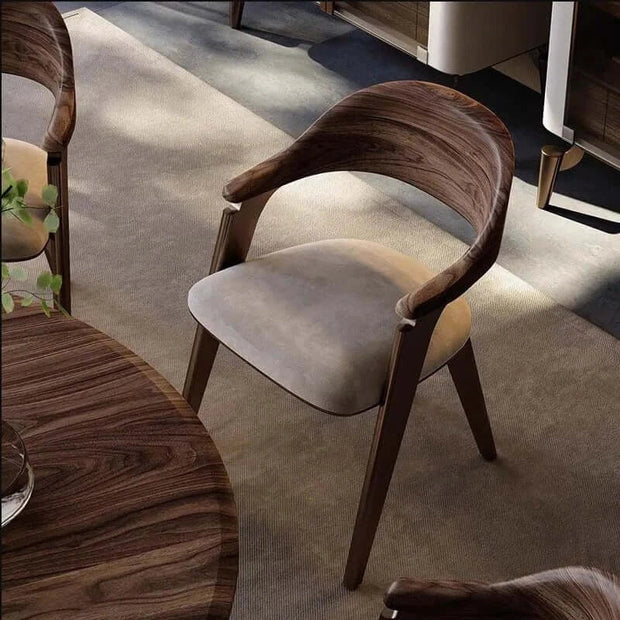 Black Walnut Solid Wood Dining Chair-MinimalisticDecor.com