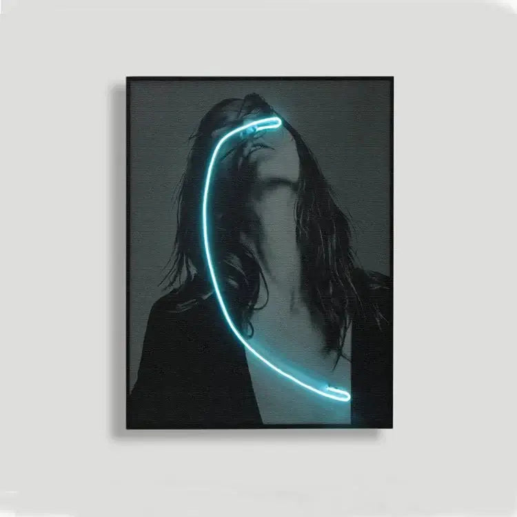 Blindness Girl Neon Wall Art – A Striking Blend of Art and Light-MinimalisticDecor.com