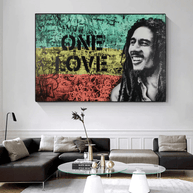 Bob Marley Singer Canvas Art: Expressive One Love-MinimalisticDecor.com