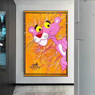 Bold and Playful - Pink Panther Poster Art-MinimalisticDecor.com