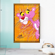 Bold and Playful - Pink Panther Poster Art-MinimalisticDecor.com
