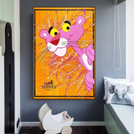 Bold and Playful - Pink Panther Poster Art-MinimalisticDecor.com