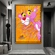 Bold and Playful - Pink Panther Poster Art-MinimalisticDecor.com