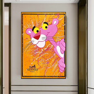 Bold and Playful - Pink Panther Poster Art-MinimalisticDecor.com