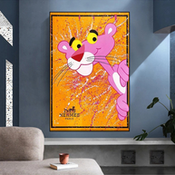 Bold and Playful - Pink Panther Poster Art-MinimalisticDecor.com