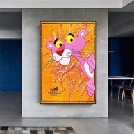 Bold and Playful - Pink Panther Poster Art-MinimalisticDecor.com