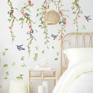 Branches Flowers Birds Wall Sticker – Removable Vinyl Wall Decal 70.5x81cm-MinimalisticDecor