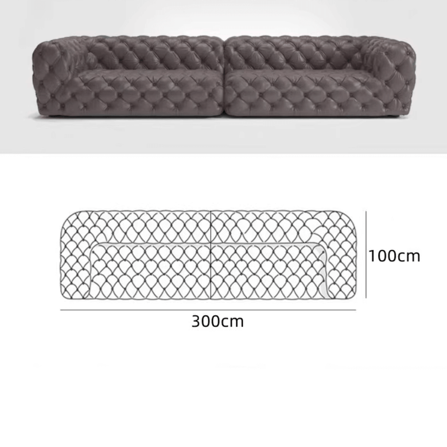 Buckle Chesterfield Sofa Set – Classic Tufted Design-MinimalisticDecor.com